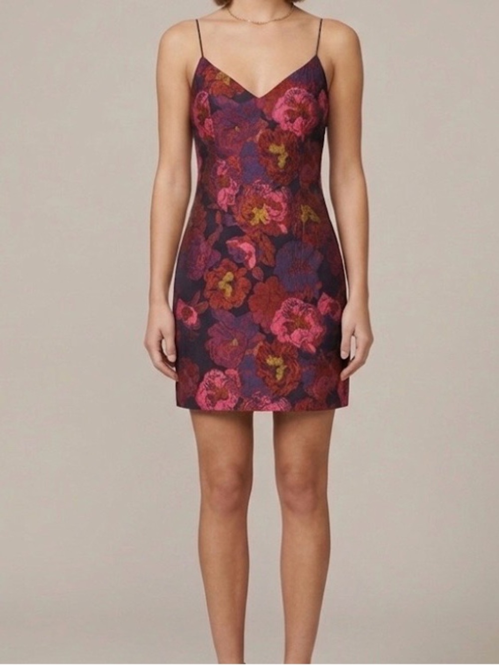Alice + Olivia Pink and Blue Floral Mini Dress